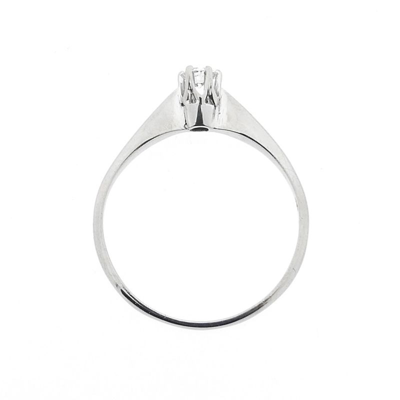 Image 5 of White gold solitaire ring with diamond | 0.16 ct.