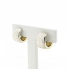 Image 4 of Quinn bicolor gold hoop earrings; Ø 14.0 mm