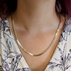 Image 9 of 8-karat flat gourmet link chain | 50 cm