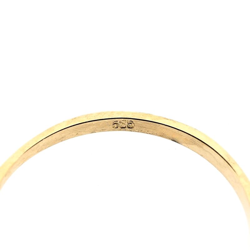 Image 7 of Gold Ring with Zirconia; 14K; Size 17.75