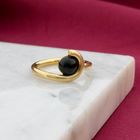Image 2 of Gold ring with onyx