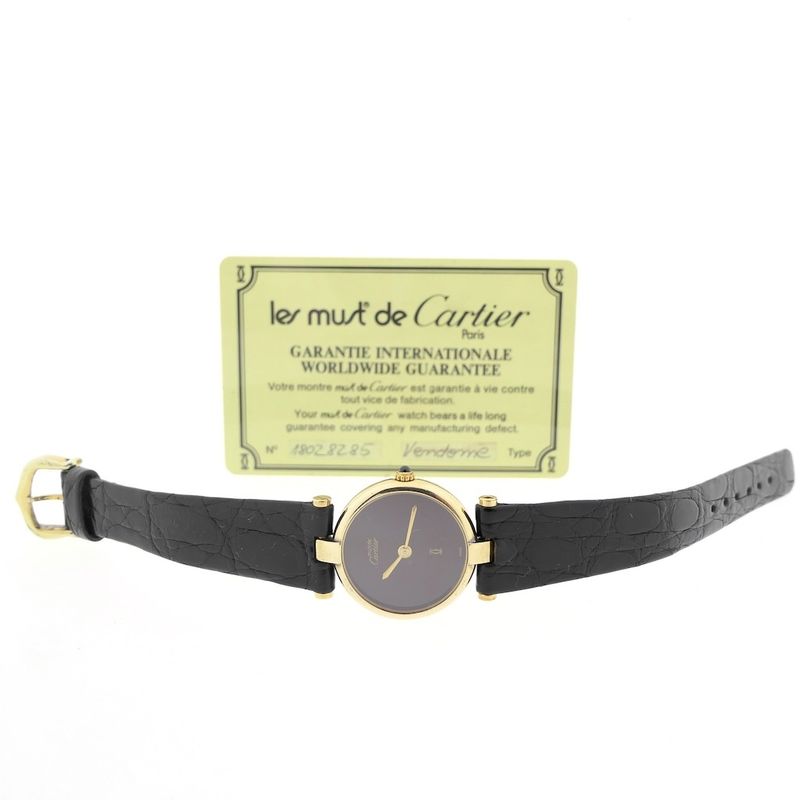 Image 5 of Cartier Must 'Vendome' Vermeil; Ladies watch