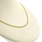 Image 7 of Gold flat gourmet link chain | 41 cm
