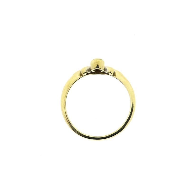 Image 8 of Gold solitaire ring with diamond; 0.015 ct.