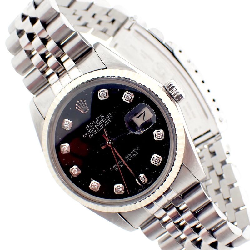 Image 12 of Rolex Datejust; Watch with diamonds