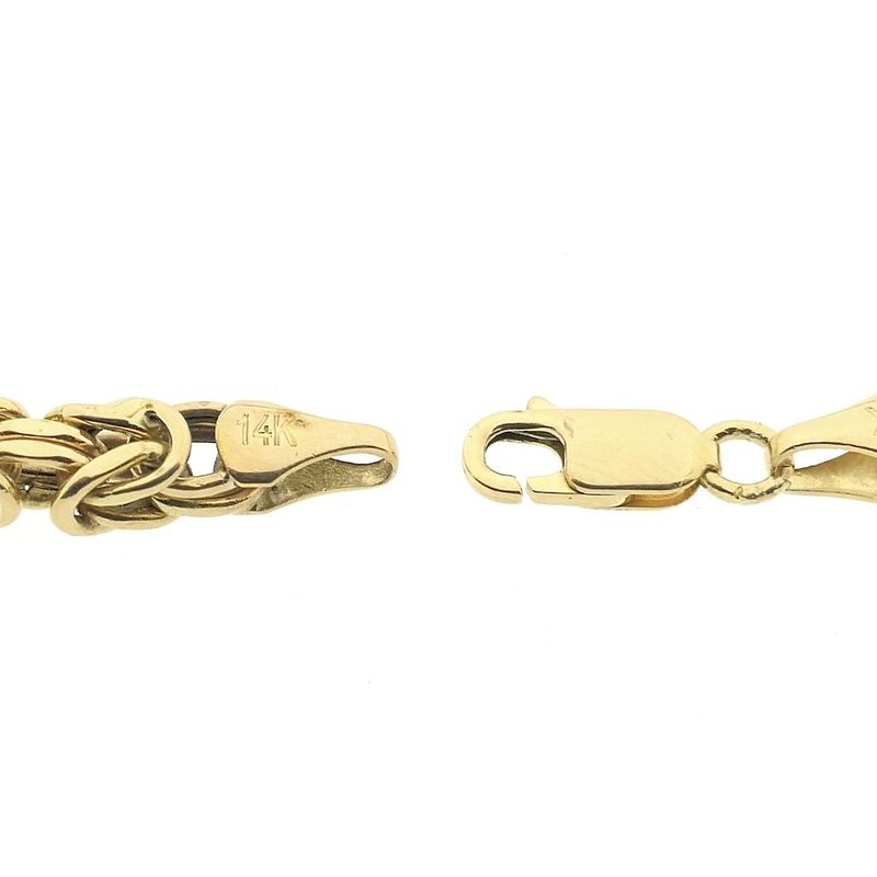 Image 7 of Gold square king link necklace; Midas