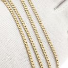 Afbeelding 8 van Gouden platte gourmetschakel ketting 