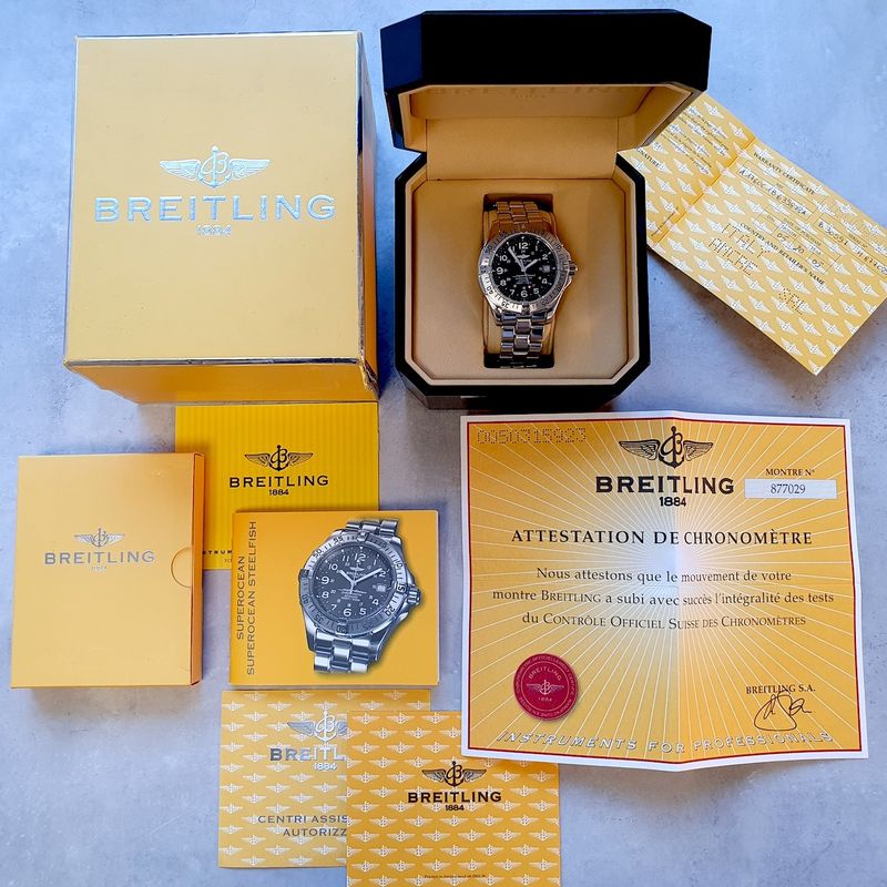 Image 13 of Breitling Superocean; men's diving watch | Ref: A17360