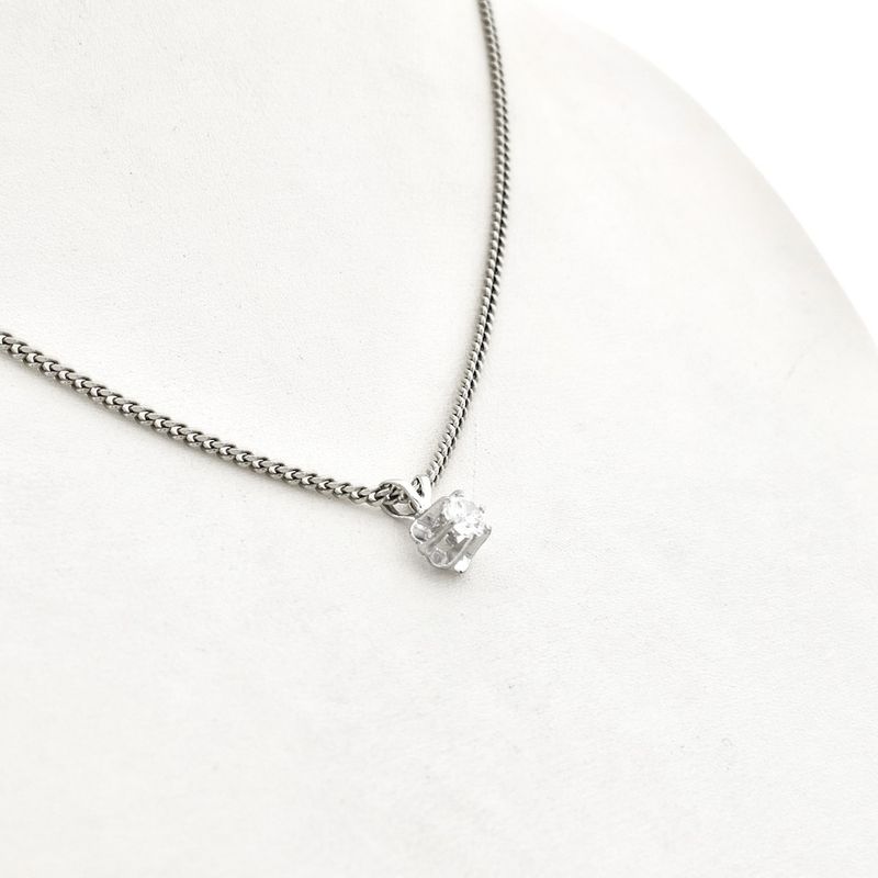 Image 6 of White gold pendant with diamond | 0.22 ct.