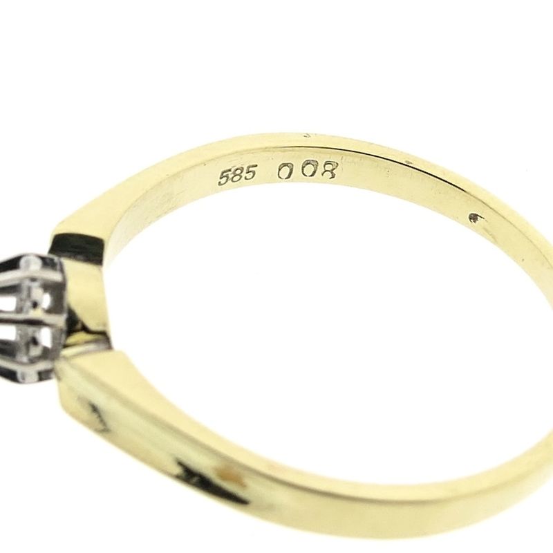 Image 7 of Gold ring with diamond | 0.08 ct.