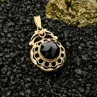 Image 2 of Vintage Gold Pendant with Garnet