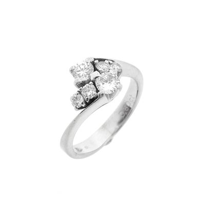 Image 1 of White gold ring with diamond 0.80 ct.