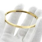 Image 9 of Gold smooth slave bracelet | Ø 61.3 mm