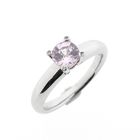 Image 1 of White gold 'Phlox' ring set with pink sapphire and diamonds; Bron Jewelry