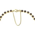 Afbeelding 4 van Vintage gouden armband met granaat | 18,5 cm