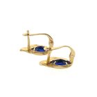 Image 6 of 18 ct. Gold stud earrings with sapphire