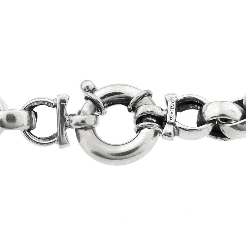 Image 5 of White gold robust jasseron link bracelet