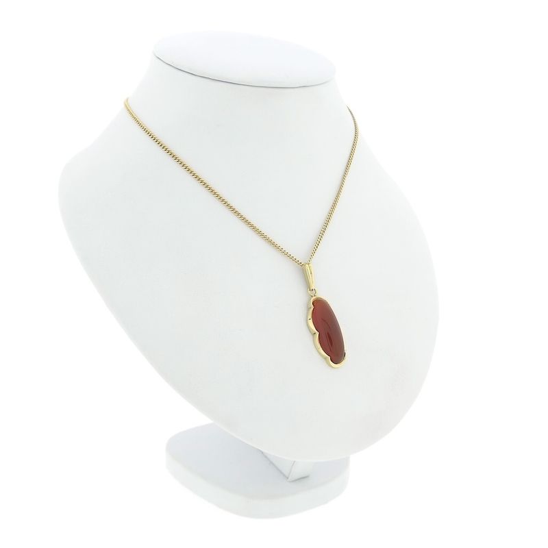Image 9 of Gold pendant with carnelian