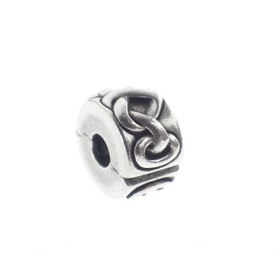 Image 1 of Pandora clip charm; Silver; Knotted Hearts