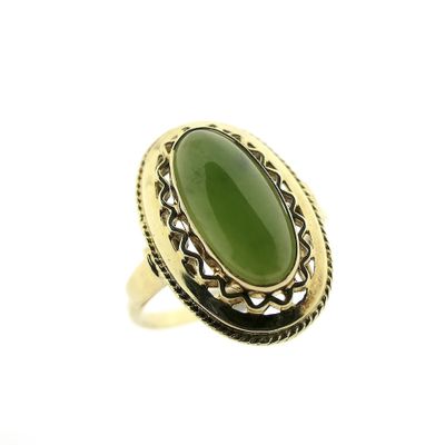 Image 1 of Gold ring with jade | Vintage