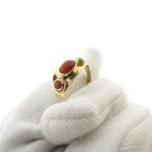Image 9 of Gold ring with red coral | Vintage