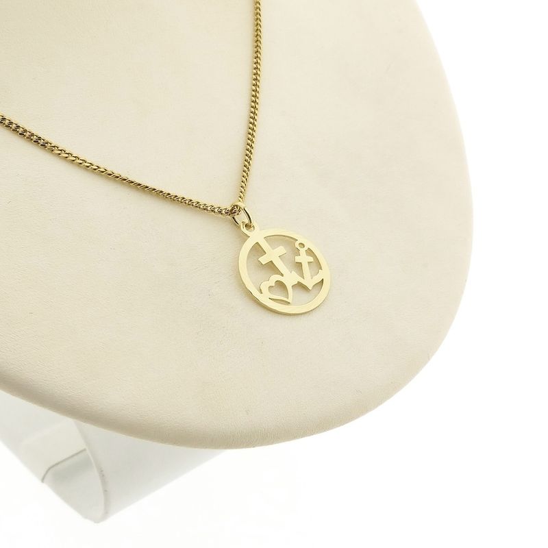 Image 7 of Gold pendant; Faith, hope, and love
