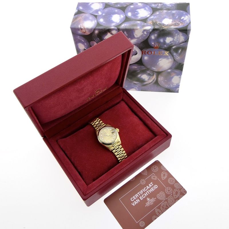 Image 4 of Rolex Datejust 26mm 18k Gold Women's Watch