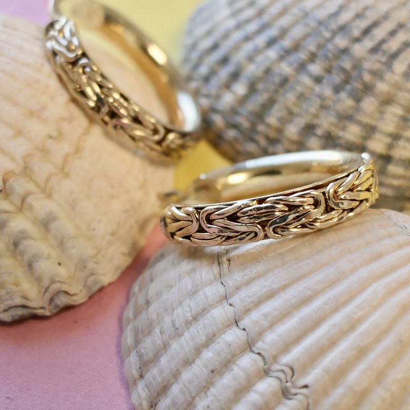 Image 2 of Gold earrings; King's link | Ø 21.5 mm