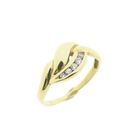 Image 1 of Gold ring with zirconia
