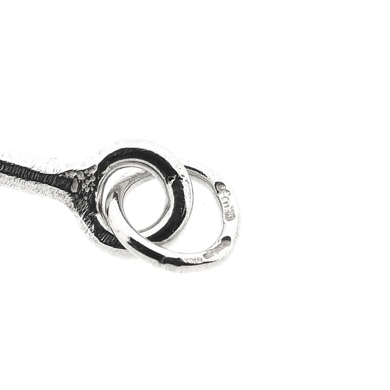 Afbeelding 9 van Zilveren staafjes schakelketting met vaste hanger | 72 cm 