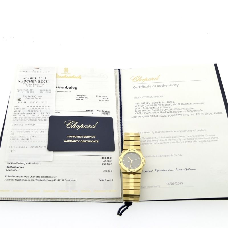 Image 21 of Chopard St. Moritz 262171; 18k gold men's/unisex watch