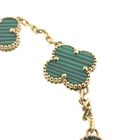 Image 4 of Gold four-leaf clover anchor link bracelet | 16.5 cm - 18.5 cm