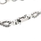 Afbeelding 3 van Witgouden infinityschakel armband met parel en zirconia | 19,5 cm