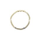 Image 8 of Two-tone gold Figaro link bracelet | 20.5 cm