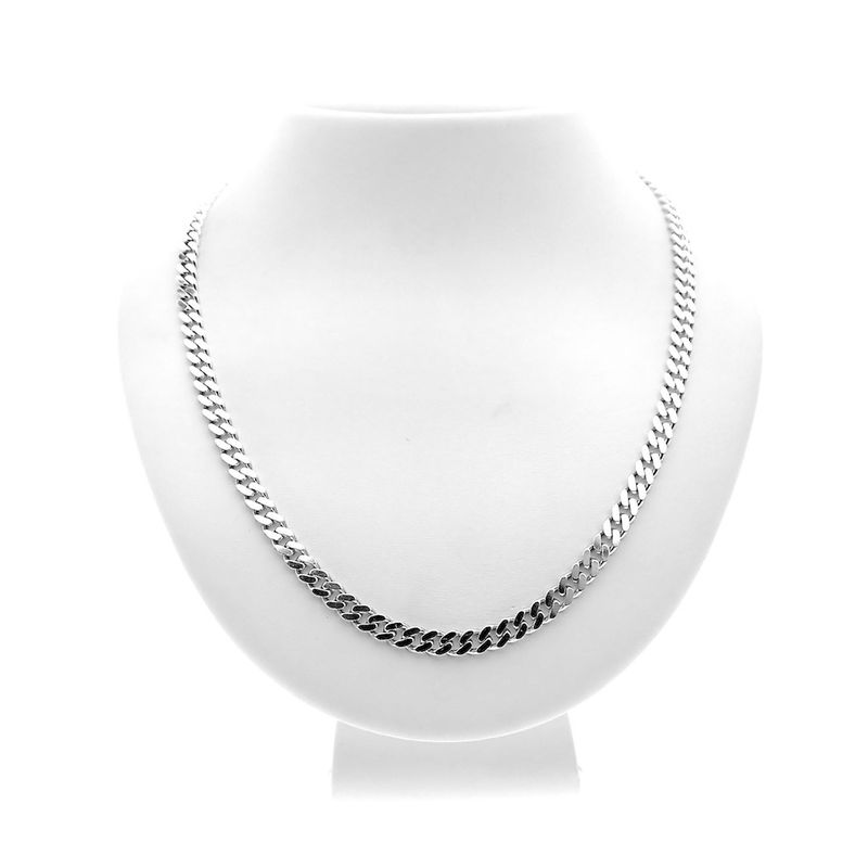 Image 7 of Silver robust gourmet link necklace | 51 cm