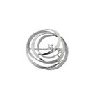 Image 1 of White gold brooch with diamond | 0.10 ct.