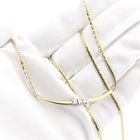 Image 7 of Gold necklace with fixed pendant and diamond; 0.21 ct.