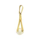 Image 1 of Gold solitaire pendant with pearl | Vintage