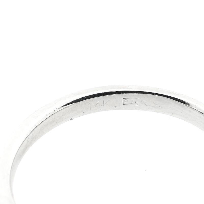 Image 5 of White gold ring with diamond; 0.12 ct.