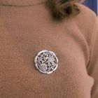 Image 4 of Large silver brooch | Floral design