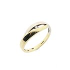 Afbeelding 1 van Bicolor gouden ring met diamant; 0,03 ct. 