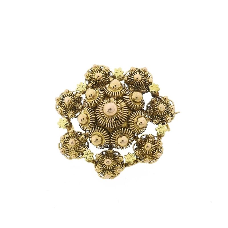 Image 1 of Golden Zeeland button brooch