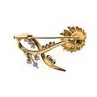 Image 4 of Vintage gold brooch with pearl and sapphires