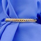 Image 8 of Tricolor gold gourmet link bracelet