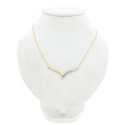 Image 1 of Bicolor Gold Cobra Link Necklace with Pendant & Zirconia; 14 Karat; 42.5 cm