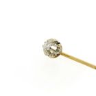 Image 7 of Two-tone gold lapel pin, tie pin with diamond | 0.08 ct.