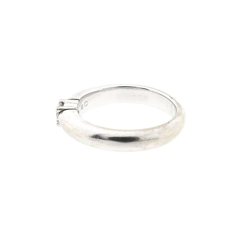 Image 7 of White Gold Solitaire Ring with Diamond; 0.08 ct.