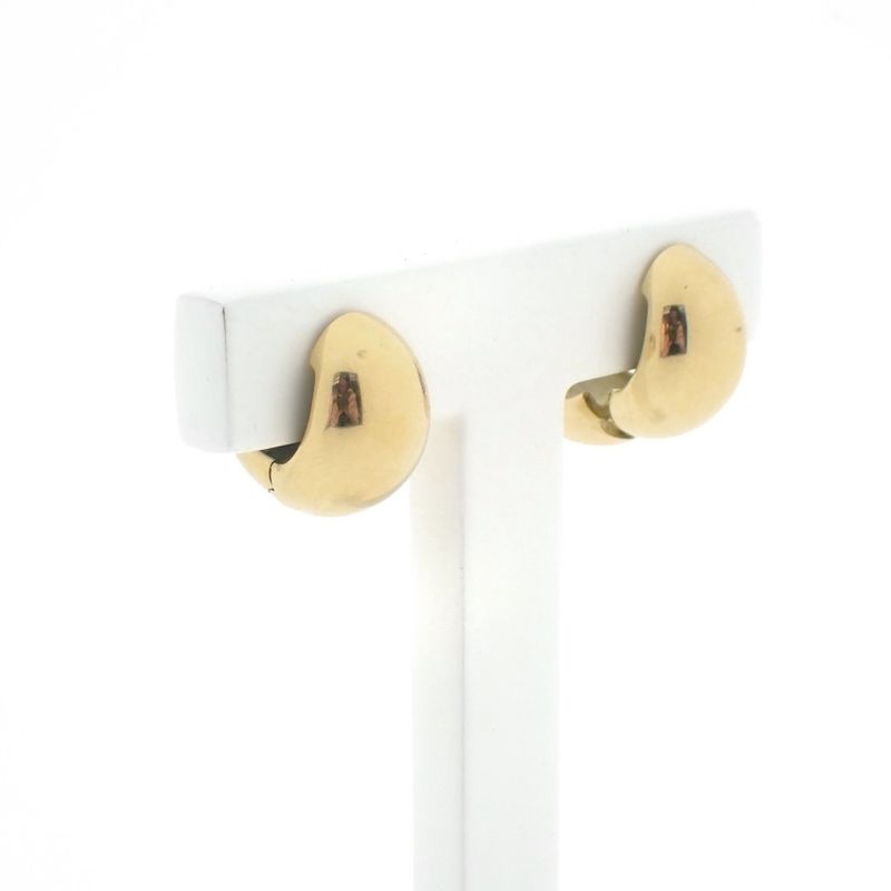 Image 4 of Gold wide earrings | Ø 14.5 mm