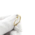 Image 9 of Golden solitaire ring with zirconia