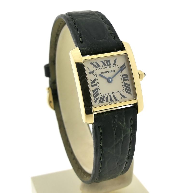 Image 3 of Cartier Tank Française 1820; 18k gold ladies' watch